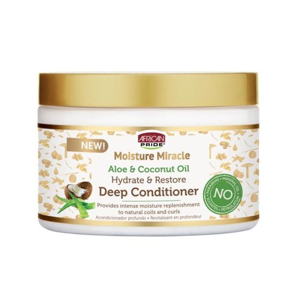 African Pride Moisture Miracle Aloe & Coconut Deep Conditioner 12oz