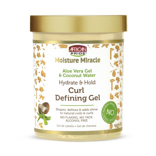 African Pride Moisture Miracle Hydrate & Hold Curl Defining Hair Gel 18oz