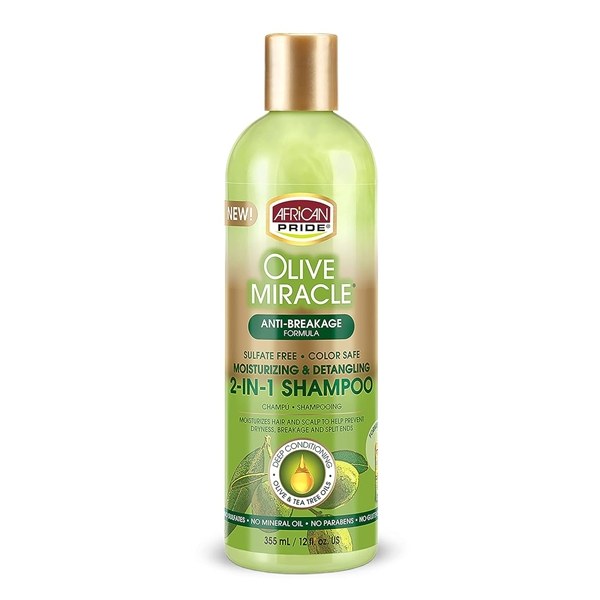 African Pride Olive Miracle 2in1 Shampoo 12oz