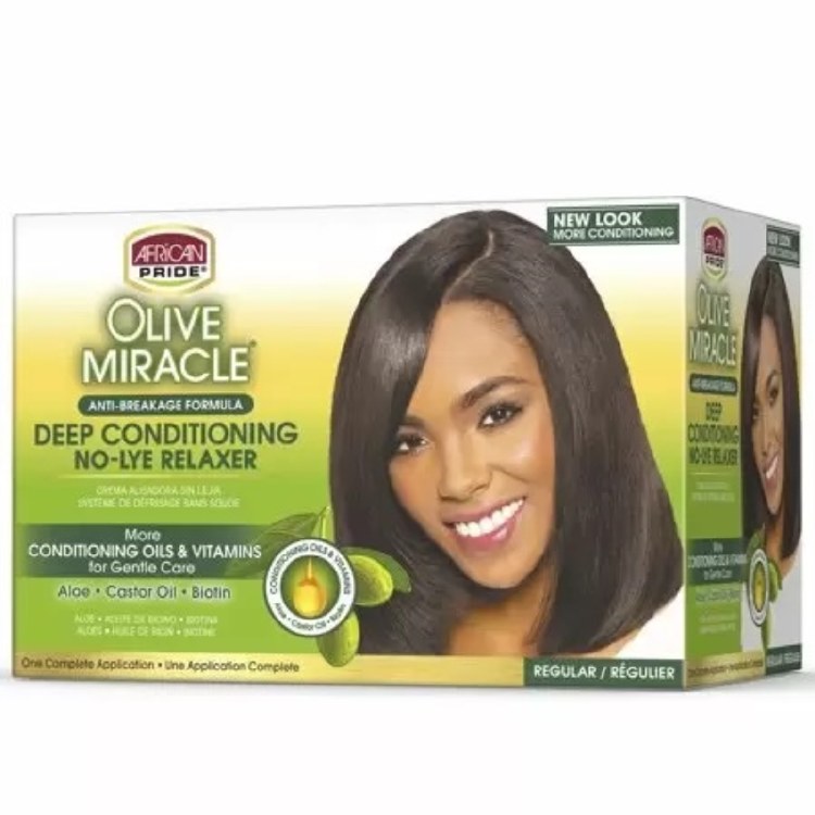 African Pride Olive Miracle Regular Deep Conditioning Anti-Breakage No-Lye Relax