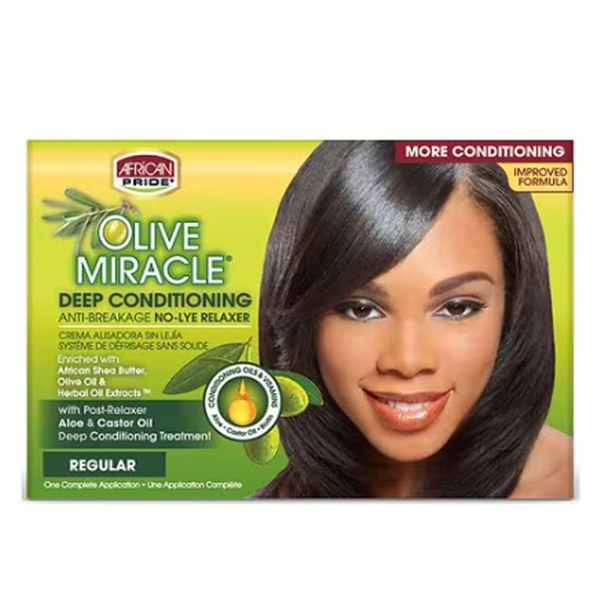 African Pride Olive Miracle Anti-Breakage No-Lye Relax - Regular