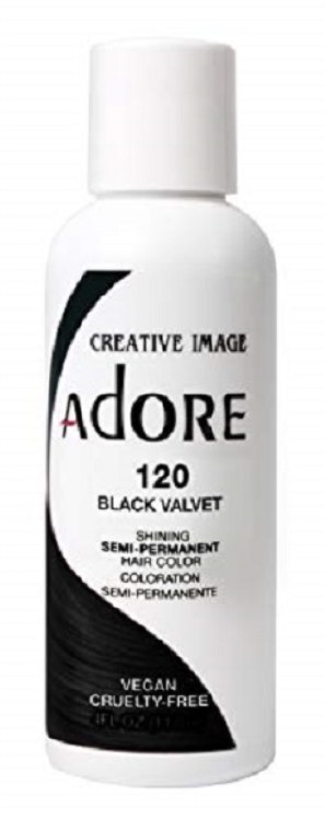 Adore Semi-Permanent Hair Color - 120 - Black Velvet - 4oz