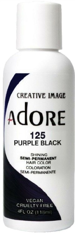 Adore Semi-Permanent Hair Color 125 - Purple Black - 4oz