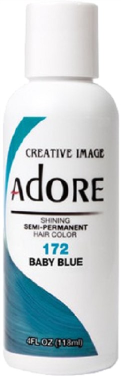 Adore Semi-Permanent Hair Color 172 Baby Blue 4oz - Beauty Depot Adore Semi-Permanent Hair Color 172 Baby Blue 4oz - Beauty Depot