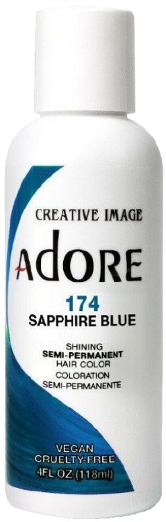 Adore Semi-Permanent Hair Color 174 - Sapphire Blue - 4oz