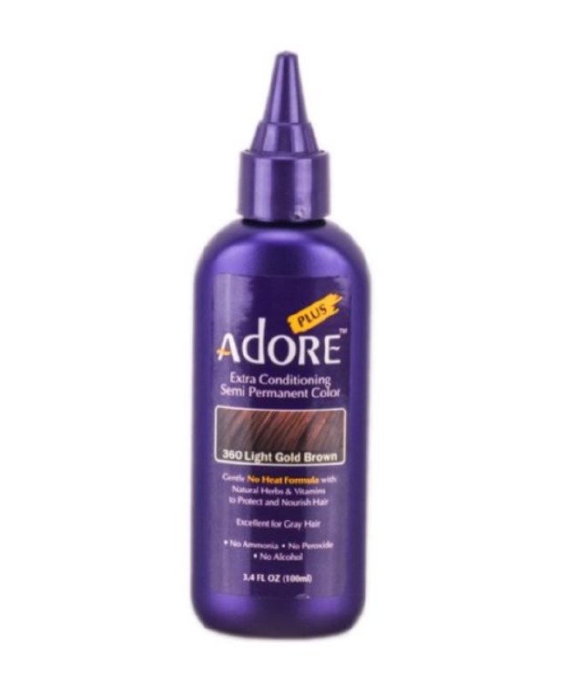 Adore Plus Semi-Permanent Hair Color 360 - Light Gold Brown - 3.4oz