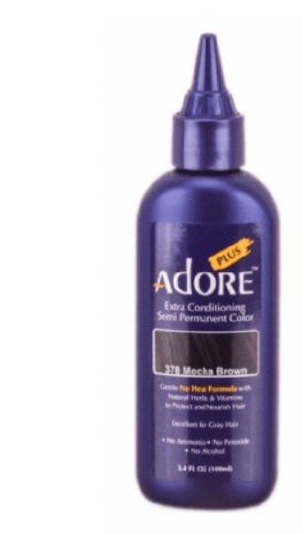 Adore Plus Semi-Permanent Hair Color - 378 - Mocha Brown - 3.4oz