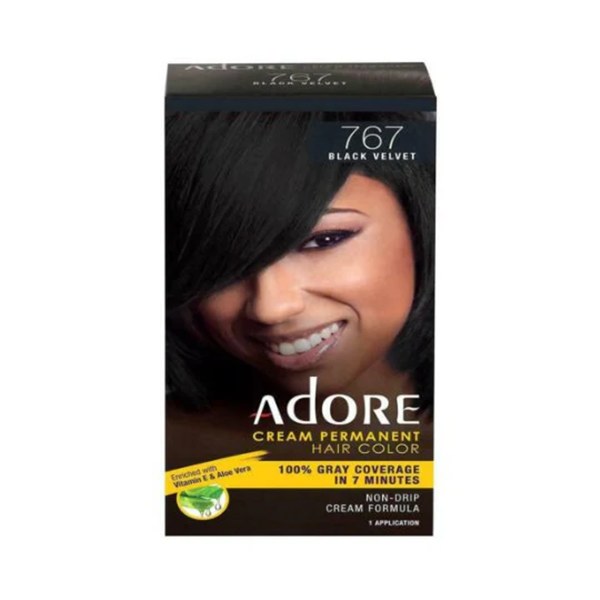 Adore Cream Permanent Hair Color #767 - Black Velvet