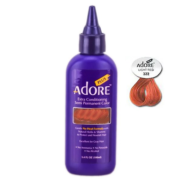 Adore Plus Semi-Permanent Hair Color - 322 - Ligh Red