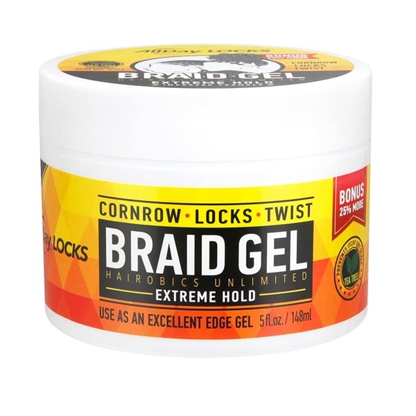 AllDay Locks Braid Gel - Extreme Hold - 5oz