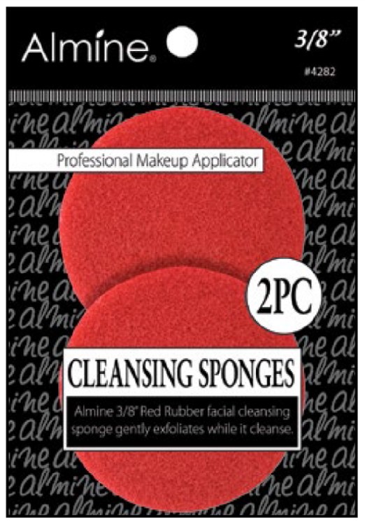 Rubber Cleansing Sponge, 3/8" 2ct, Red #4282