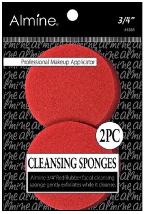 Almine 2 Pack Cleansing Sponge - 3/4" - #4283 - Red