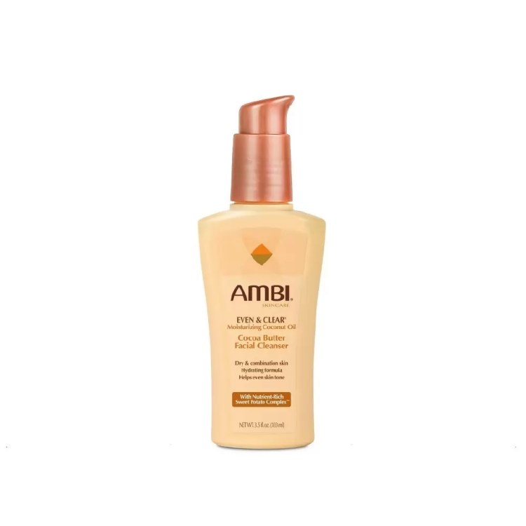 Ambi Even & Clear Moisturizing Coconut Oil Cocoa Butter Facial Cleanser 3.5oz