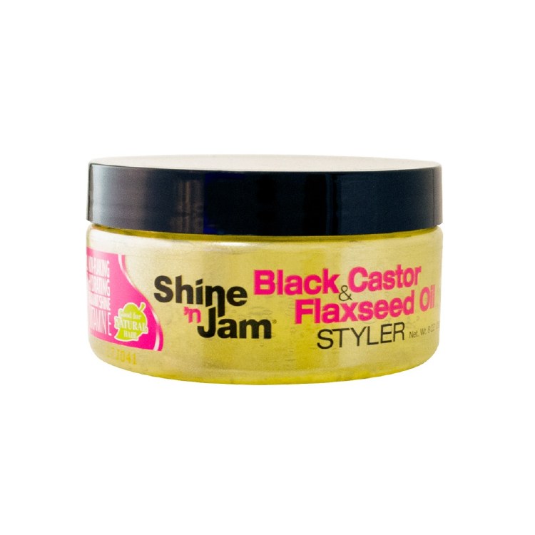 Ampro Shine 'n Jam Black & Castor Flaxseed Oil Gel - 8oz