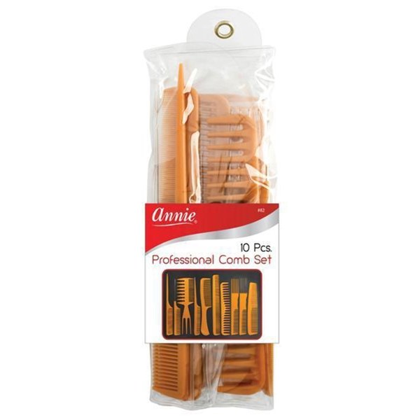 Annie Professional Comb Set 10pcs #82 - Bone