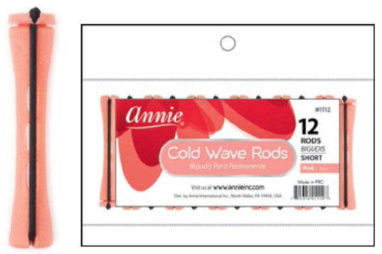 Annie Cold Wave Rod - Short - 12 Pack - #1112 - Pink