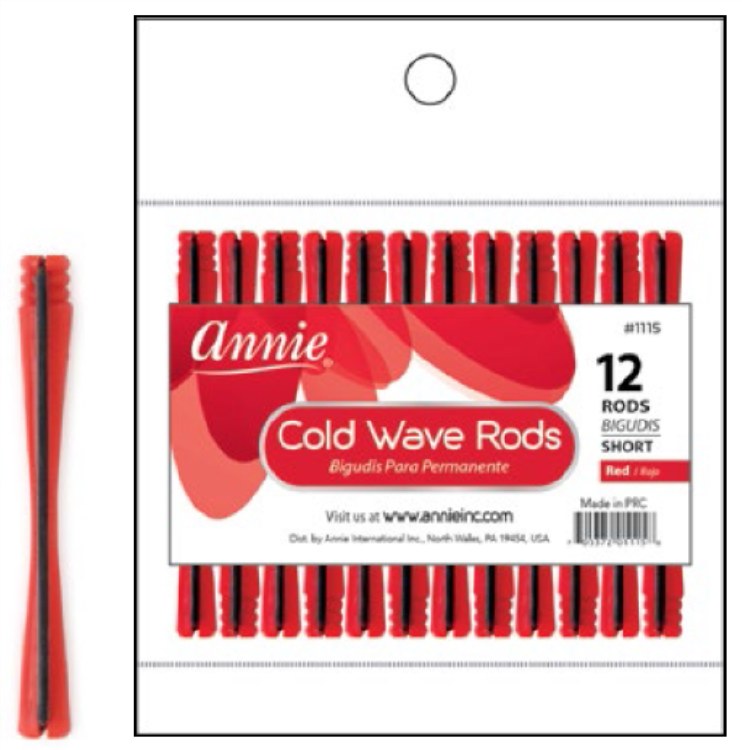 Annie Cold Wave Rod - Short - 12 Pack - #1115 - Red