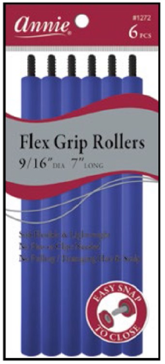 Annie Flex Grip Rollers - 7" - 6 Pack - #1272 - Blue