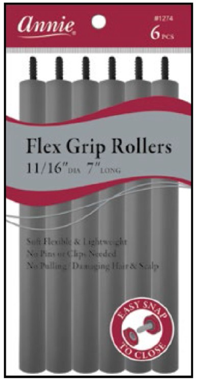 Annie Flex Grip Rollers - 7" - 6 Pack - #1274 - Gray