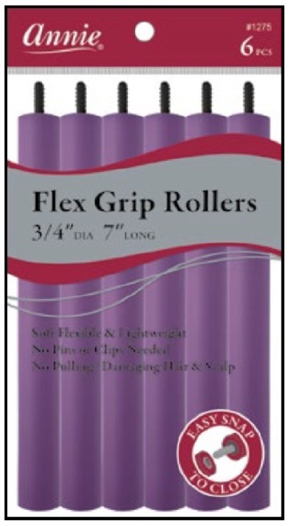 Annie Flex Grip Rollers - 7" - 6 Pack - #1275 - Purple