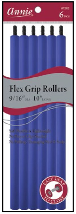 Annie Flex Grip Rollers - 10" - 6 Pack - #1282 - Blue