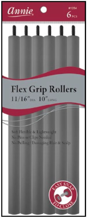 Annie Flex Grip Rollers - 10" - 6 Pack - #1284 - Gray