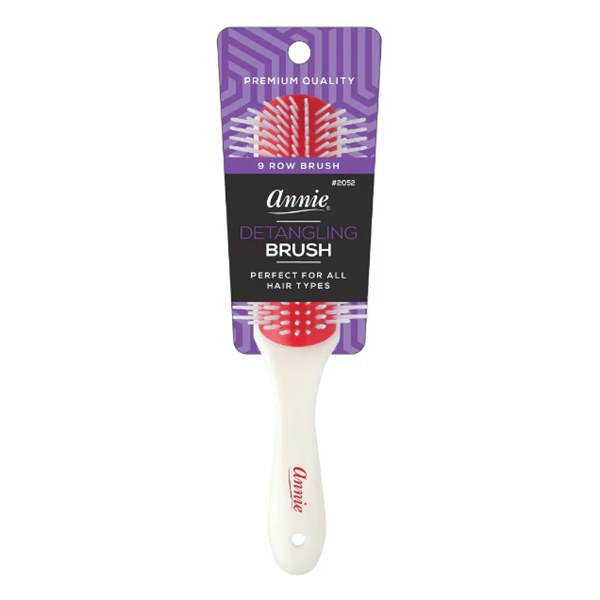 Annie Ergo Rubber Cushion Detangling Brush 9 Row #2052