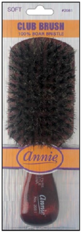 Soft Club Brush Dark Brown 100% Pure Board Bristles #2081