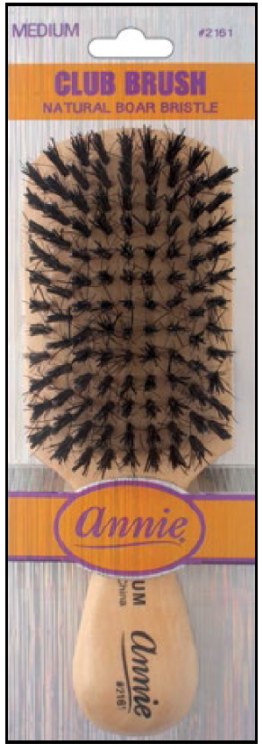 Medium Club Brush Light Brown 50% Nylon & 50% Boar Bristle #2161