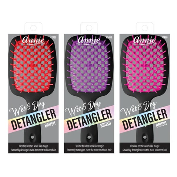 Annie Wet & Dry Detangling Hair Brush #2488 (1pc)