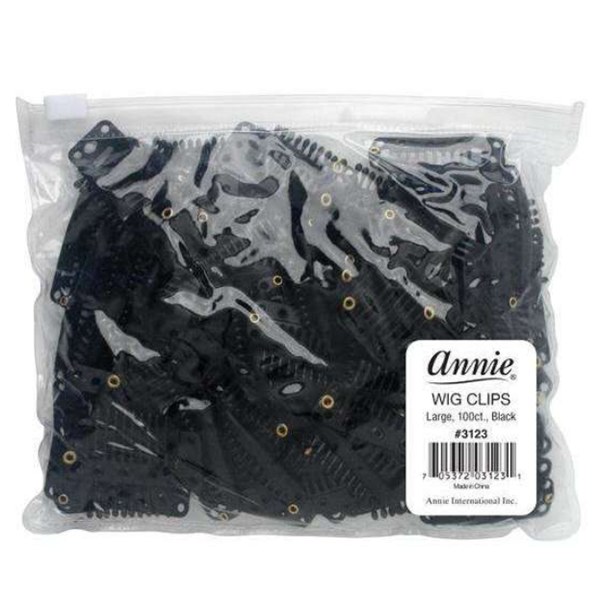Annie Large Wig Clips 100 pcs #3123 - Black