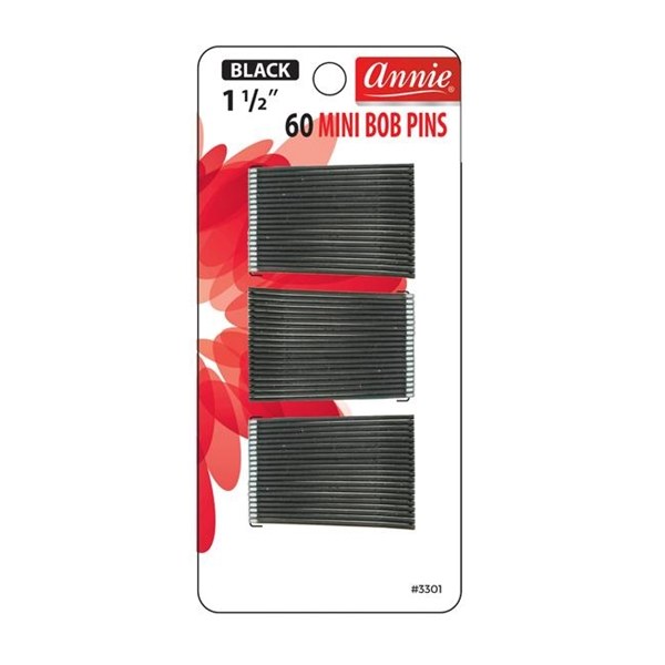 Mini Bob Pin 1 1/2" 60ct #3301 - Black