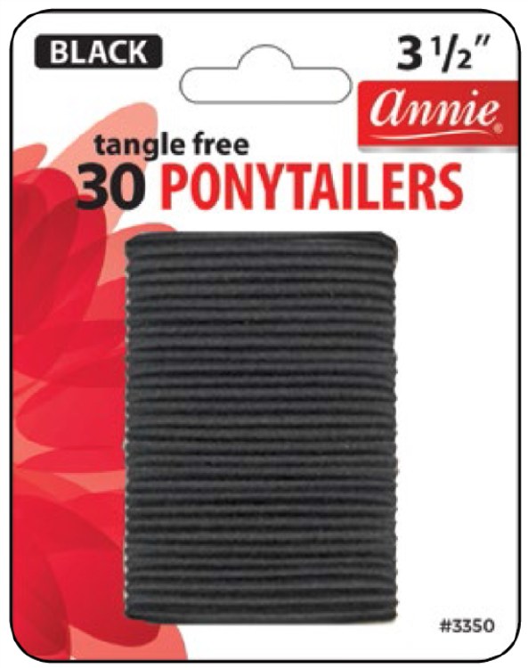 Tangle Free Ponytailer 30ct, Black #3350