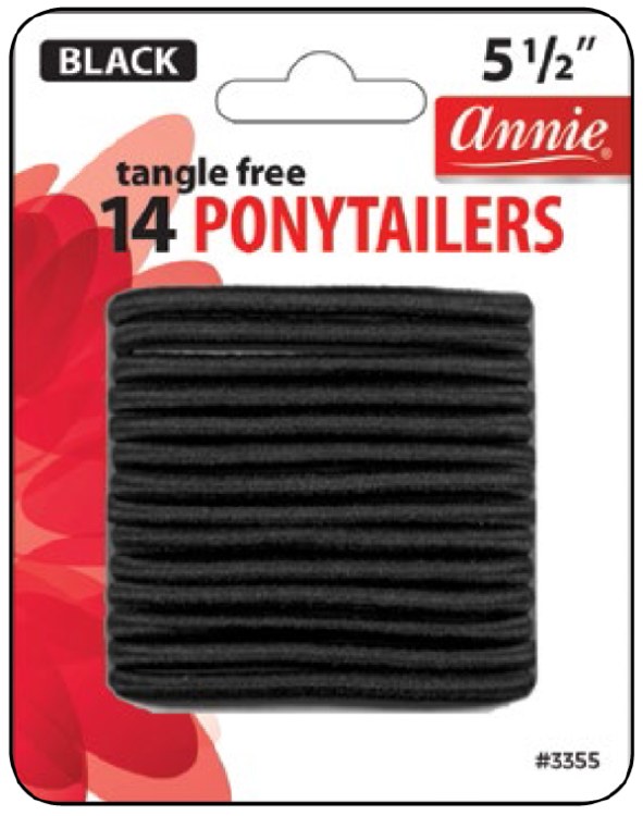 Tangle Free Ponytailer 14ct Black #3355