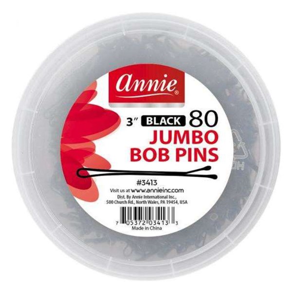 Annie 3" Jumbo Bob Pins #3413 - Black