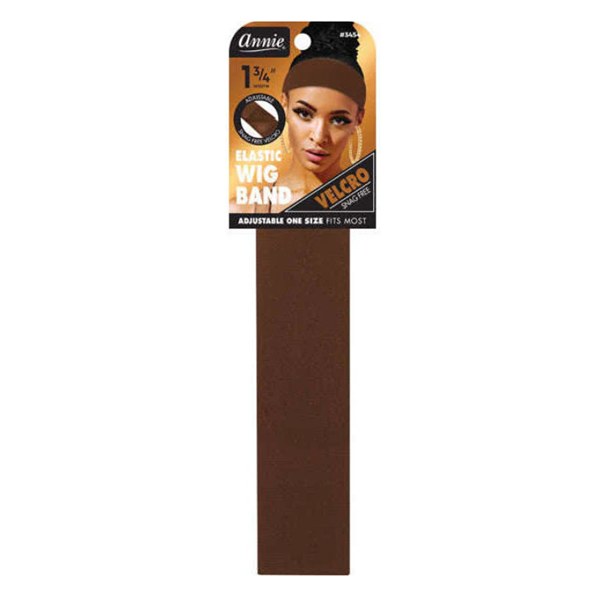 Annie Elastic Velcro 1 3/4" Wig Band #3454 - Brown