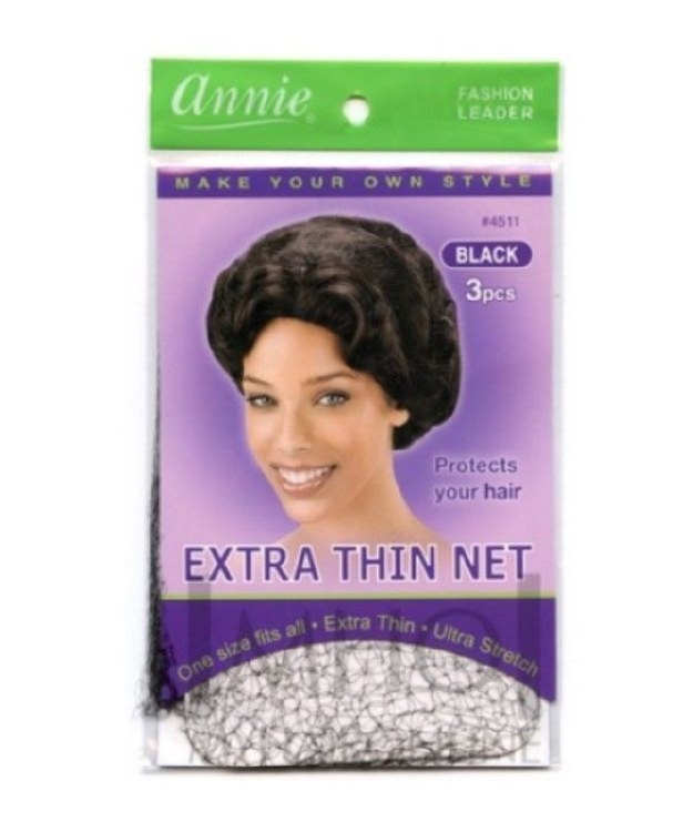 Annie Extra Thin Net 3 PC Black