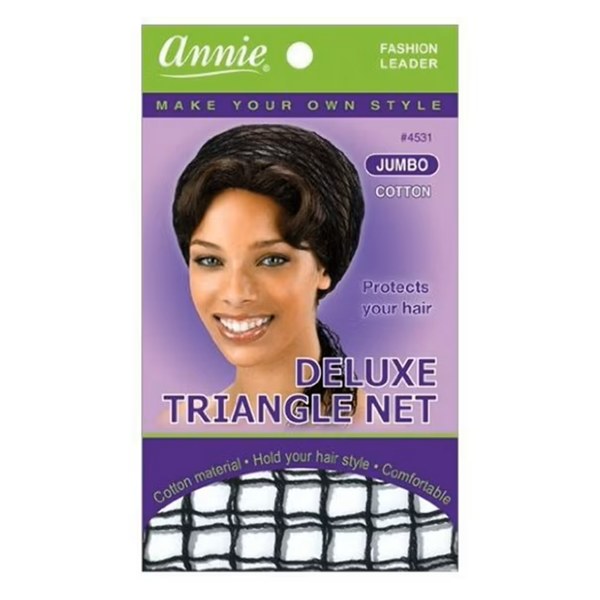Annie Ms Remi Deluxe Triangle Net Jumbo Cotton #4531 - Black