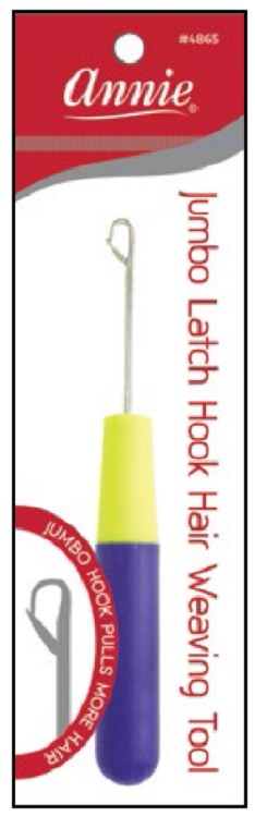 Jumbo Latch Hook Hair Weaving Tool Two Tone Handle #4865