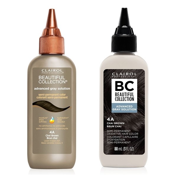Clairol Beautiful Collection Advanced Semi-Permanent Hair Color 4A - Chai Brown - 3oz