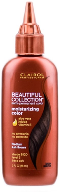 Clairol Beautiful Collection Moisturizing Semi-Permanent Color B12D - Medium Ash Brown - 3oz
