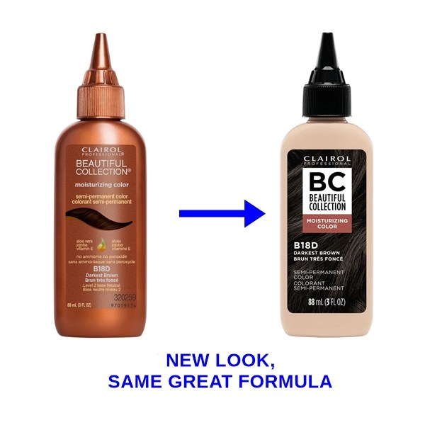 Clairol Beautiful Collection Moisturizing Semi-Permanent Color B18D - Darkest Brown - 3oz