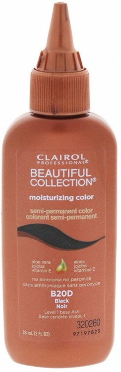 Clairol Beautiful Collection Moisturizing Semi-Permanent Color B20D - Black - 3oz