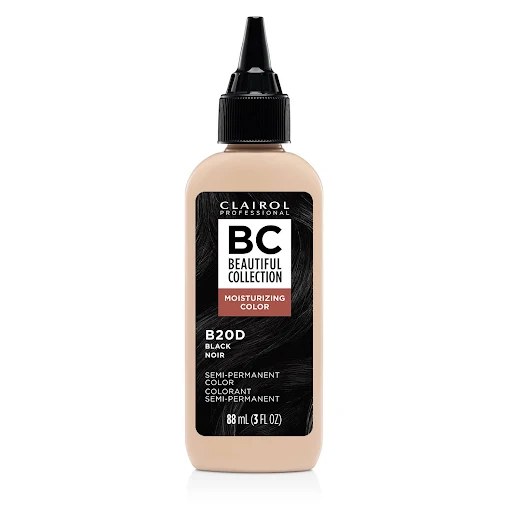 Clairol Beautiful Collection Moisturizing Semi-Permanent Color 3oz # B20D - Black