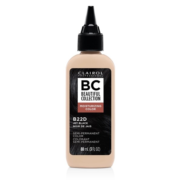 Clairol Beautiful Collection Moisturizing Semi-Permanent Color 3oz # B22D - Jet Black