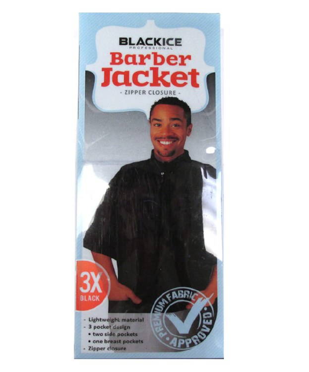 Black Ice Professional Barber Jacket 3X - Black