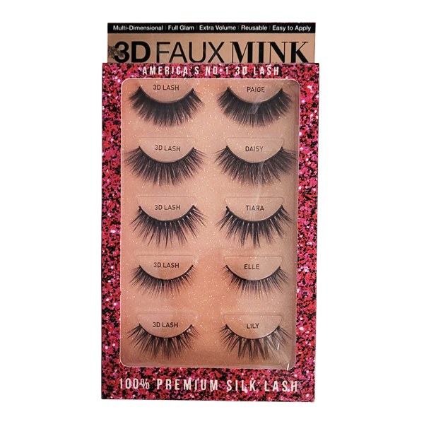 BlackPink 3D Faux Mink Lash 5 Pairs - #BP05P003