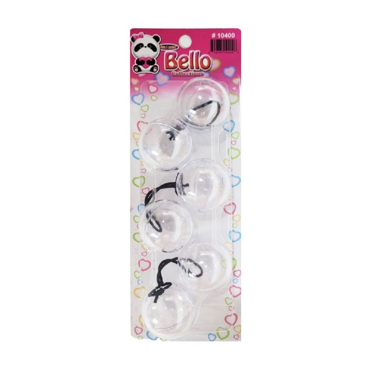 Bello Twin-Bead Hair-Knockers - 40mm - #10400 - Clear