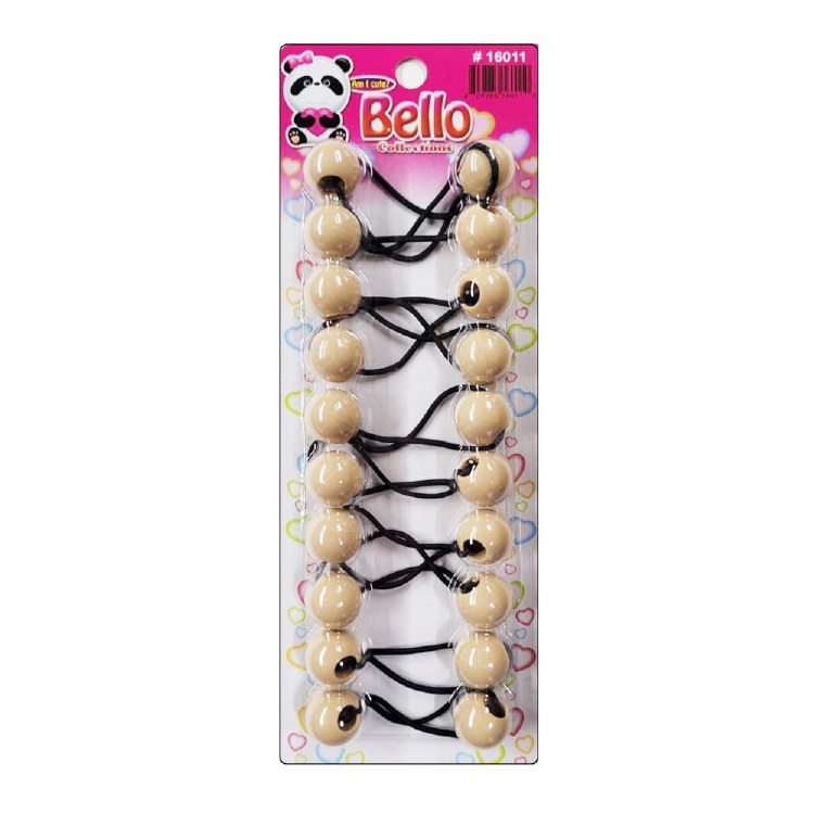 Bello Twin-Bead Hair-Knockers - 20mm - #16011 - Khaki