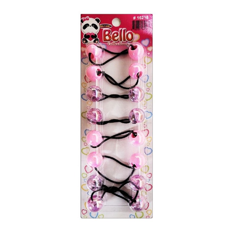 Bello Twin-Bead Hair-Knockers - 20mm - #16218 - Clear Pink/AB Pink